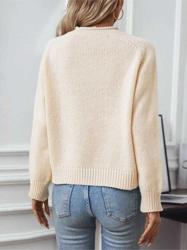 Round-neck Christmas Pullover Knitwear Women's Loose Holiday Casual Sweater Autumn And Winter Christmas Tree Long-sved Tops S260919C9GI