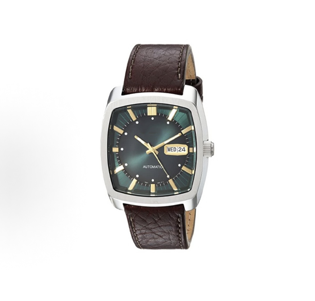 Top Men's SEIKOity Recraft Mechanical Automatic Movement Watch Double Calendar Rectangular Wine Barrel Stainless Steel Watch Designer Retro Bus