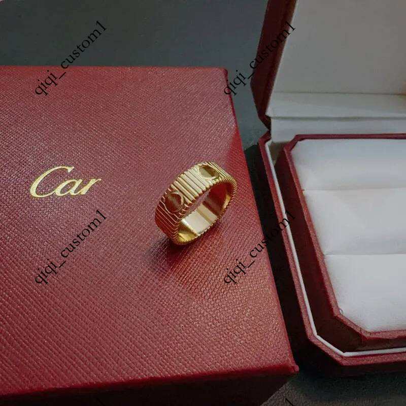 designer jewelry for women stylish striped plain band love wedding ring classic minimalist exquisite valentine day gift with original box