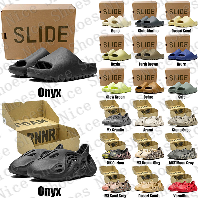 Free Shipping With Box Designer foam runners foamrunners sandals women slides clogs heels slippers sliders claquette shoes for mens d h gate womens
