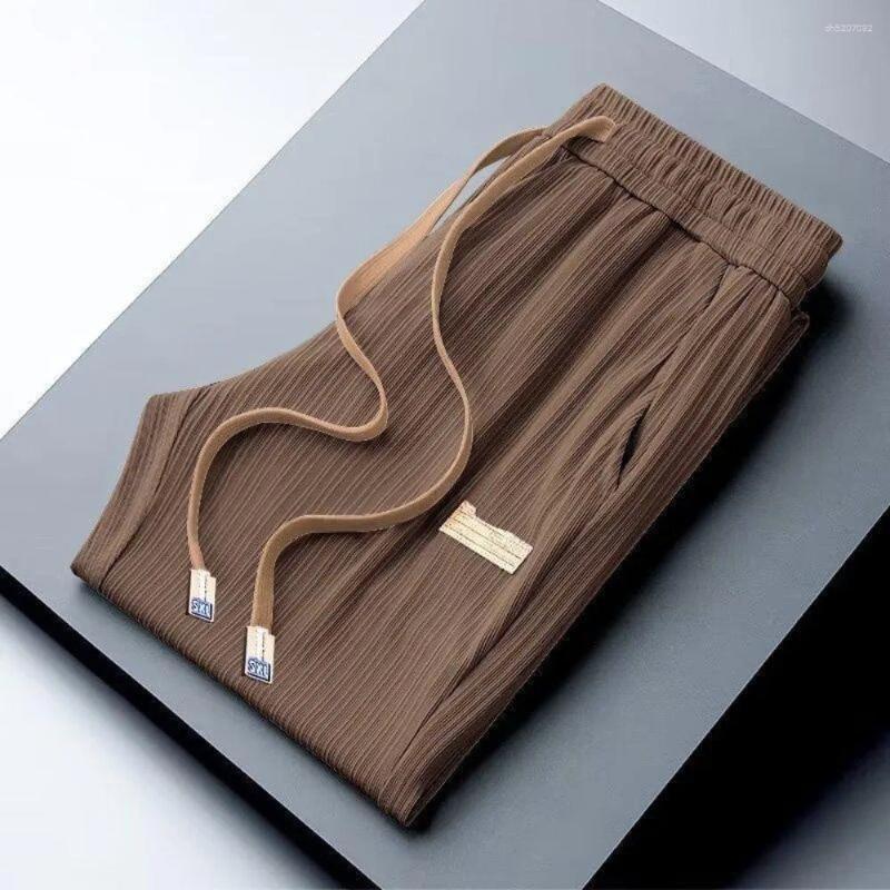 Fashion Summer Men's Casual Pants Breathable Slim Fit Sport Trousers Loose Long Wide Leg Running Hiking