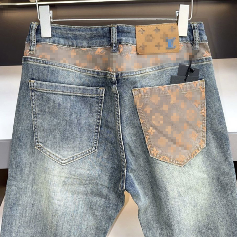 mens jeans spring summer thin men slim fit european american highend brand small straight pants