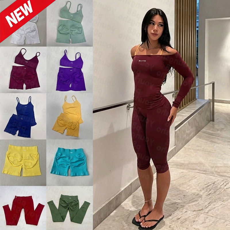7A High quality off shoulder bra shorts legggings dfynelies gym set yoga women workout defyne set dfynelies flares joggers top one piece dyfne sport