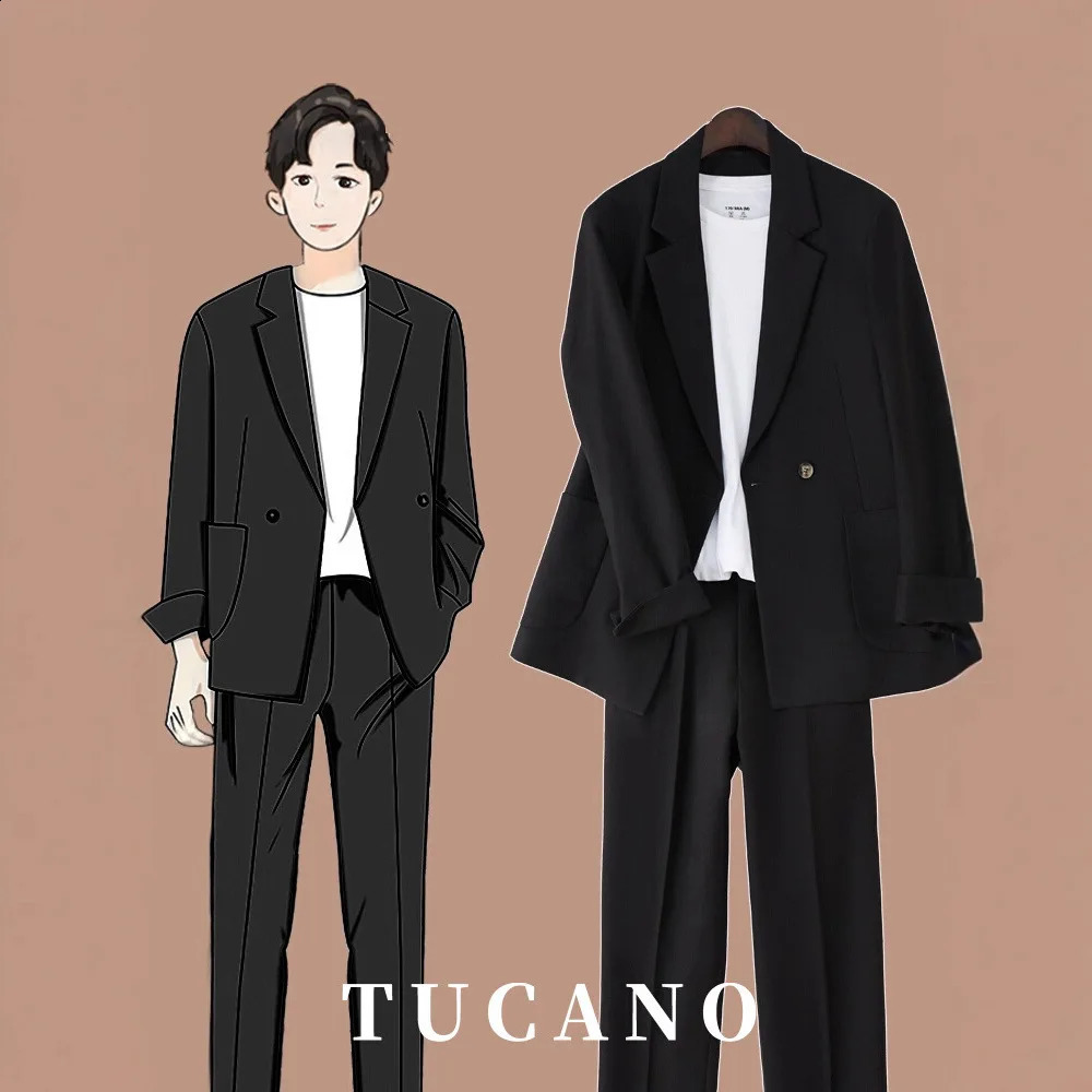 Suits Men's Fashionable Banquet Tailored Solidcolor Dance Singer Trendy Host Casual Wedding Loose Performance Suit 260918