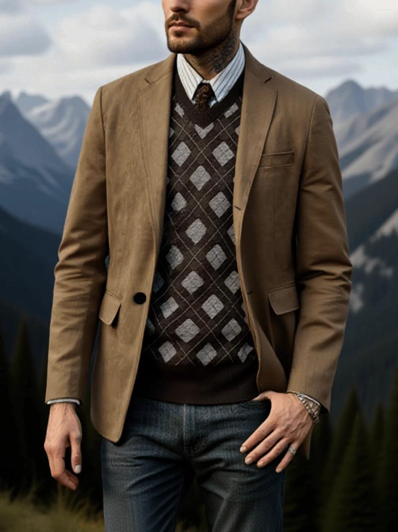 Men's Lightweight Casual Jacket For Spring/Autumn Fashionable Single-Breasted Windproof Coat Outdoor Commute