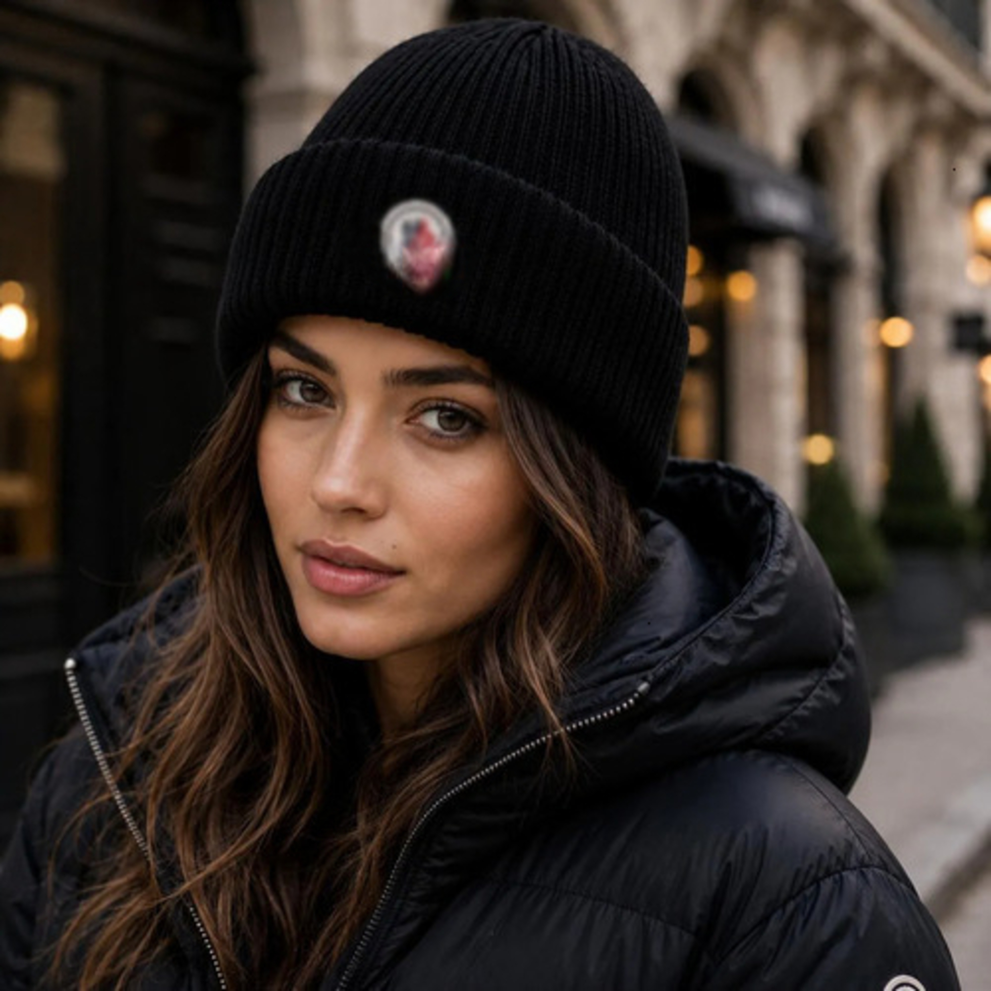Designer Knitted Hat Luxury Beanie Hat Ribbed Knit Badge Patch Winter Cap For Men Women Warm Cuffed Minimalist Street Fashion Accessory M6