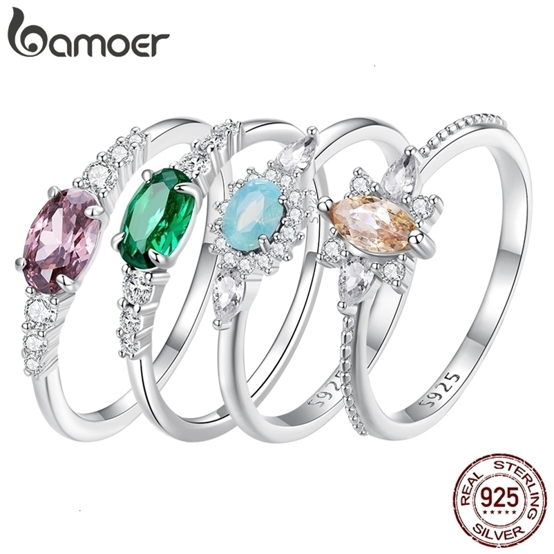 925 Sterling Silver Halo Engagement Rings Victorian Style Colorful Zircons Statement Band for Women Wedding Jewelry Gift 260918