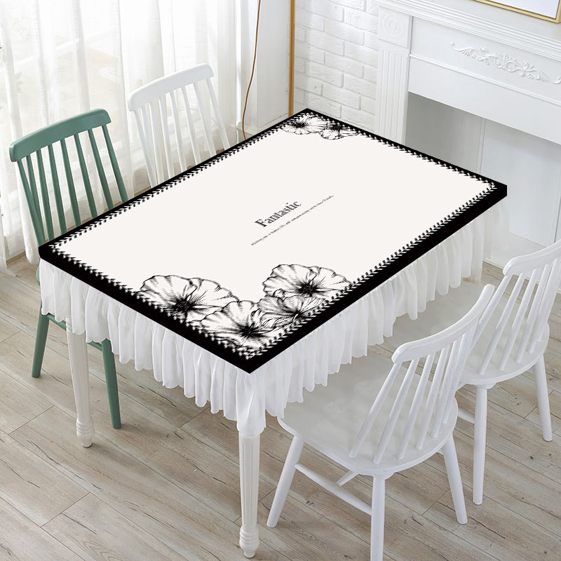 Nappe rectangulaire de Style crème personnalisée, résistante à l'huile, imperméable et sans entretien, facile à nettoyer, nouveau Design minimali