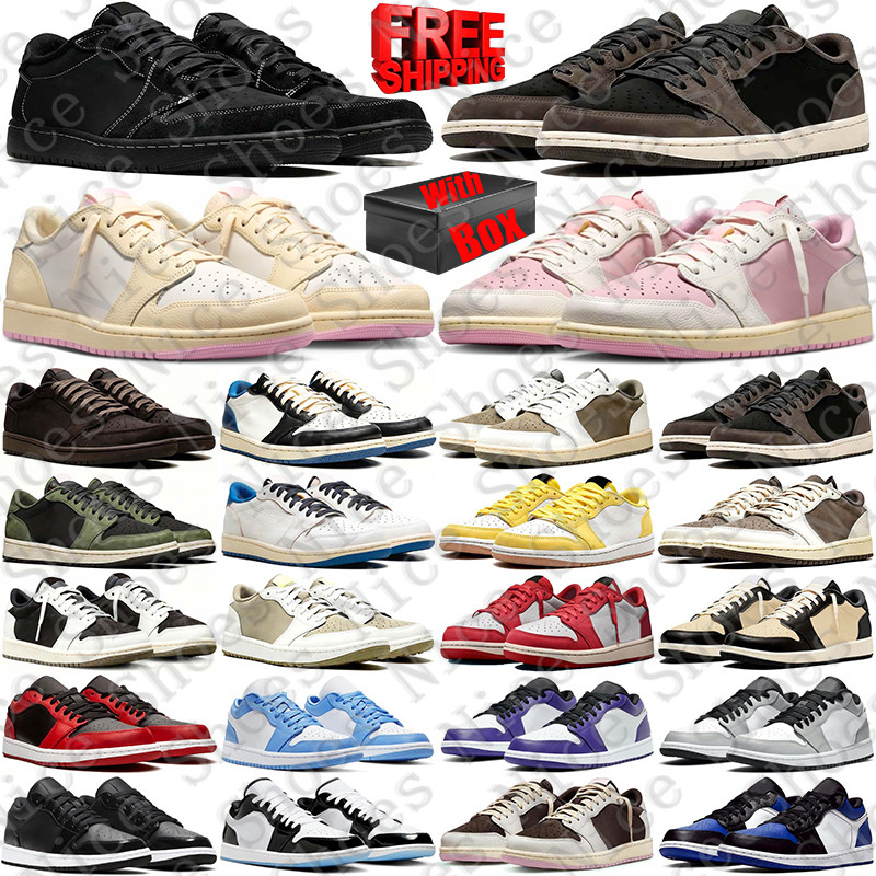 Free Shipping With Box Designer Basketball travi travis scort scoot1s scoots scottjordan low 1 1s lows Sports Shoes d h gate sneakers mens womens tr