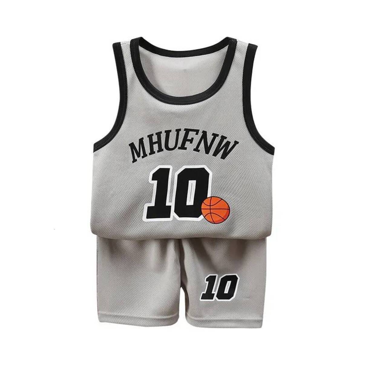 Boys Clothing Set Kids Designer Clothes Basketball Uniform baby 2pcs Set Summer Boys Sleeveless Jersey Shorts Quick Dry Sportswear For Toddler Youth