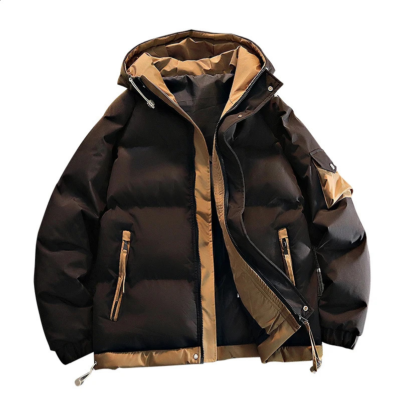 AutunnoInverno addensare Parka Cappotto da uomo stile Moda Casual Allentato Comodo piumino spesso Cappotto caldo per uomo 260920