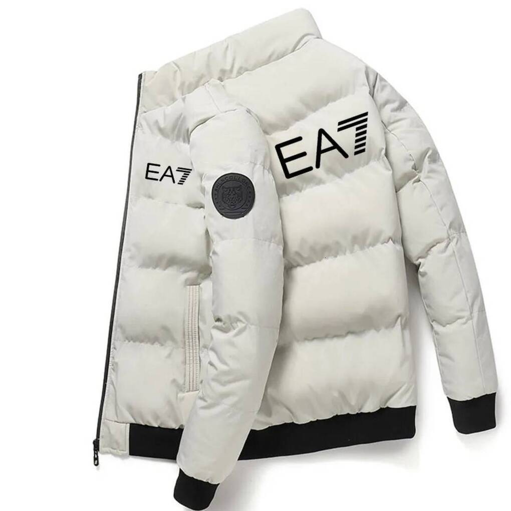 Ea7 Designer Jacket Down Parkas Winter Jackets Thin And Light Comfortable Windproof Hoodie Stand Up Collar Warm Print Ea7 Cotton Slim Man Zip Up Coa