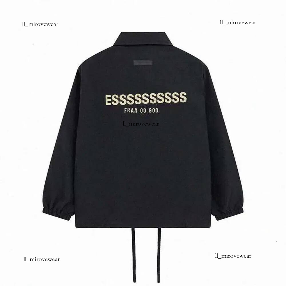 2026 Designer Men's Essential Cardigan essentials Sport Shirt Casual Printed Trench FOG Woven Women's Windproof Coat Winter Essintalss Jac