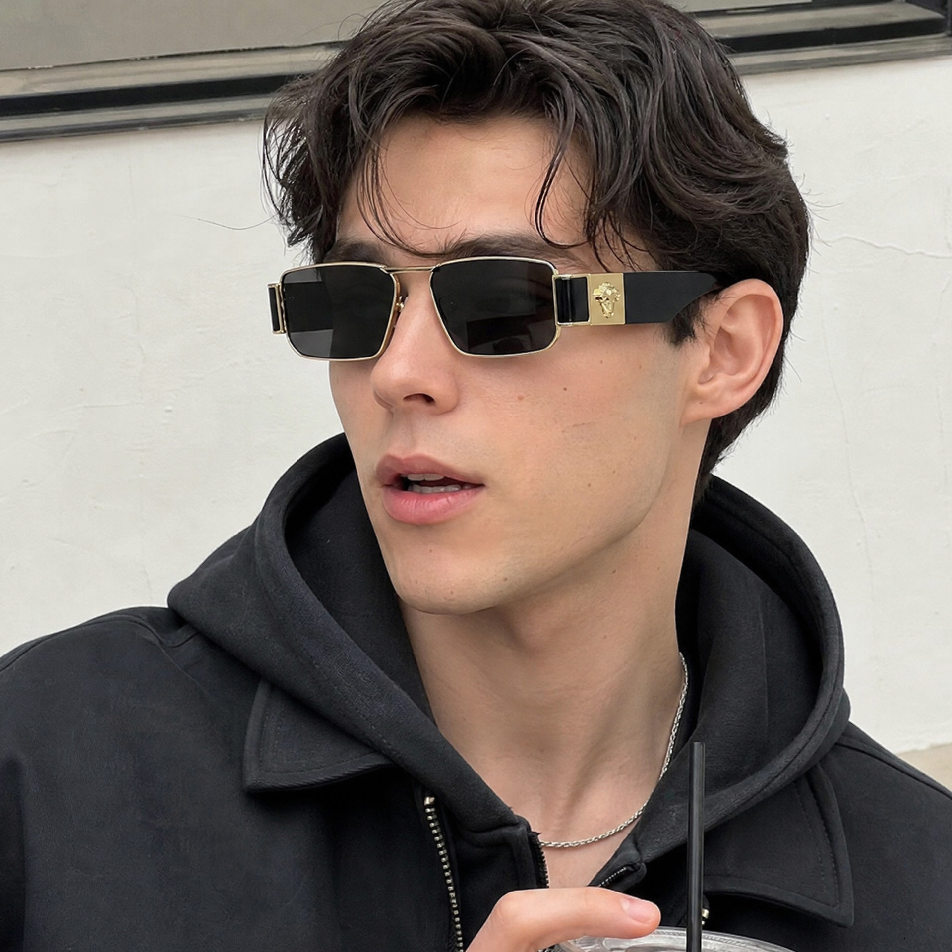 2026 New Trendy Cross-Border Hip-Hop Style, Popular High-End Sunglasses, Outdoor Stylish Sun Protection Glasses For Men