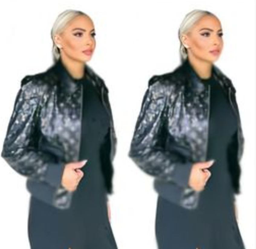Black Lapel Women Faux Leather Jacket Autumn Zipper double pockets Casual Pu Coat womens Biker Outerwear Ladies Outerwear S-4XL