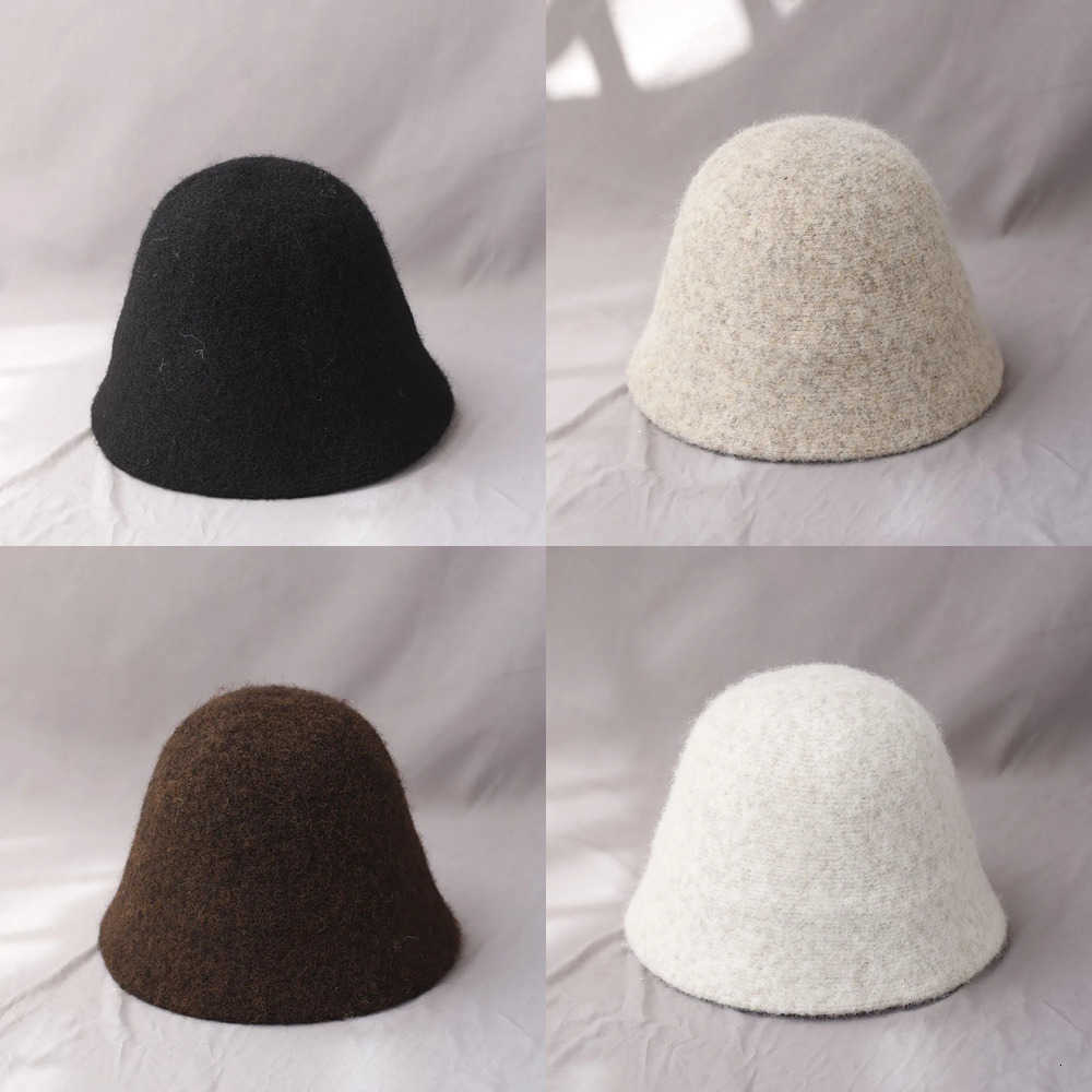 Winter Berets Autumn 2025 New Wool Bucket Hat Women Fashion Vintage Fisherman Hats Versatile Cap Spring Felt Hat 6 Colors Foldable Hat J260919