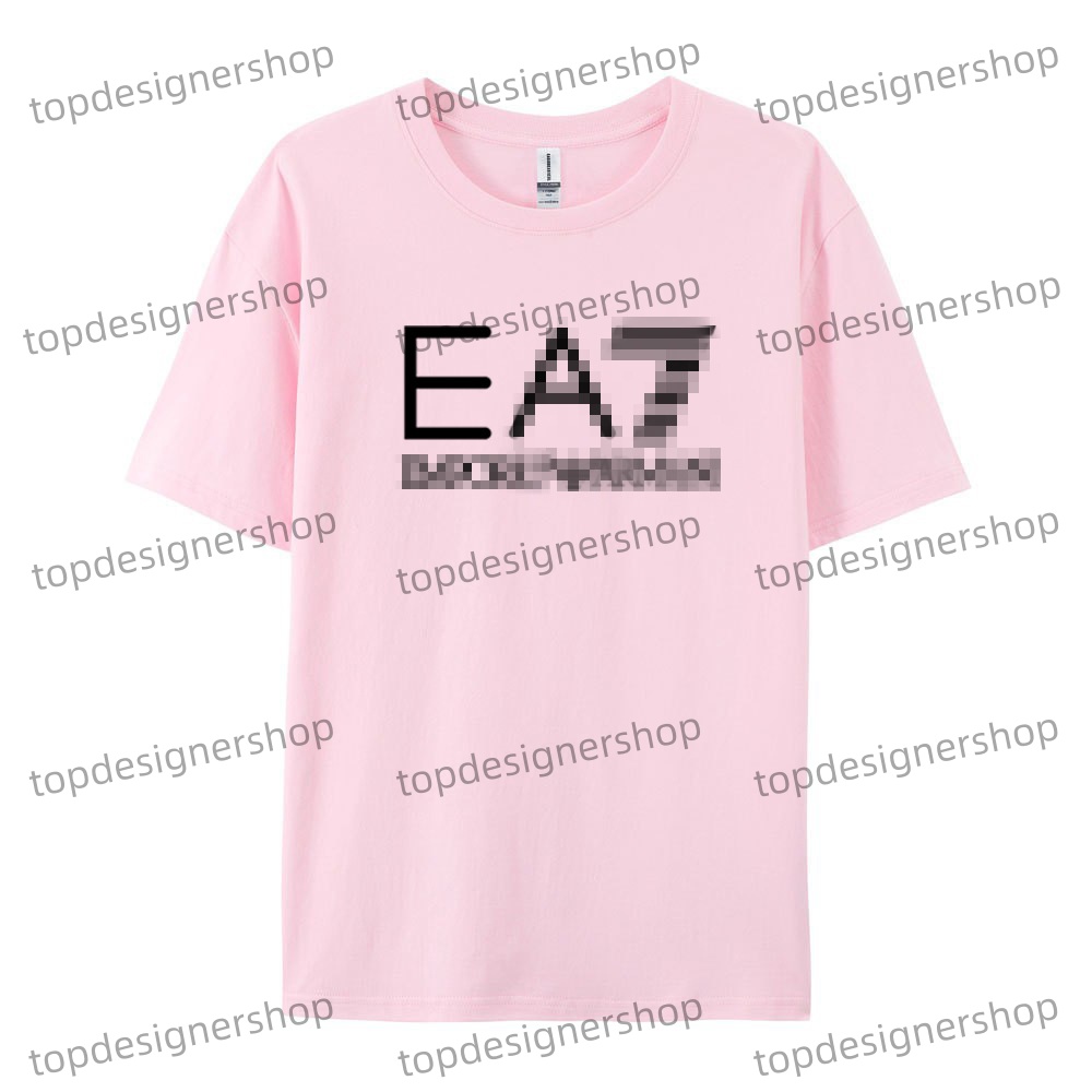 Luxury Designer Summer Mens Clothing Crew Neck TShirts Cotton Casual Breathable Shirts Printed EA7 Vintage Trendy Short Sleeve Sweatshirt Men Womens