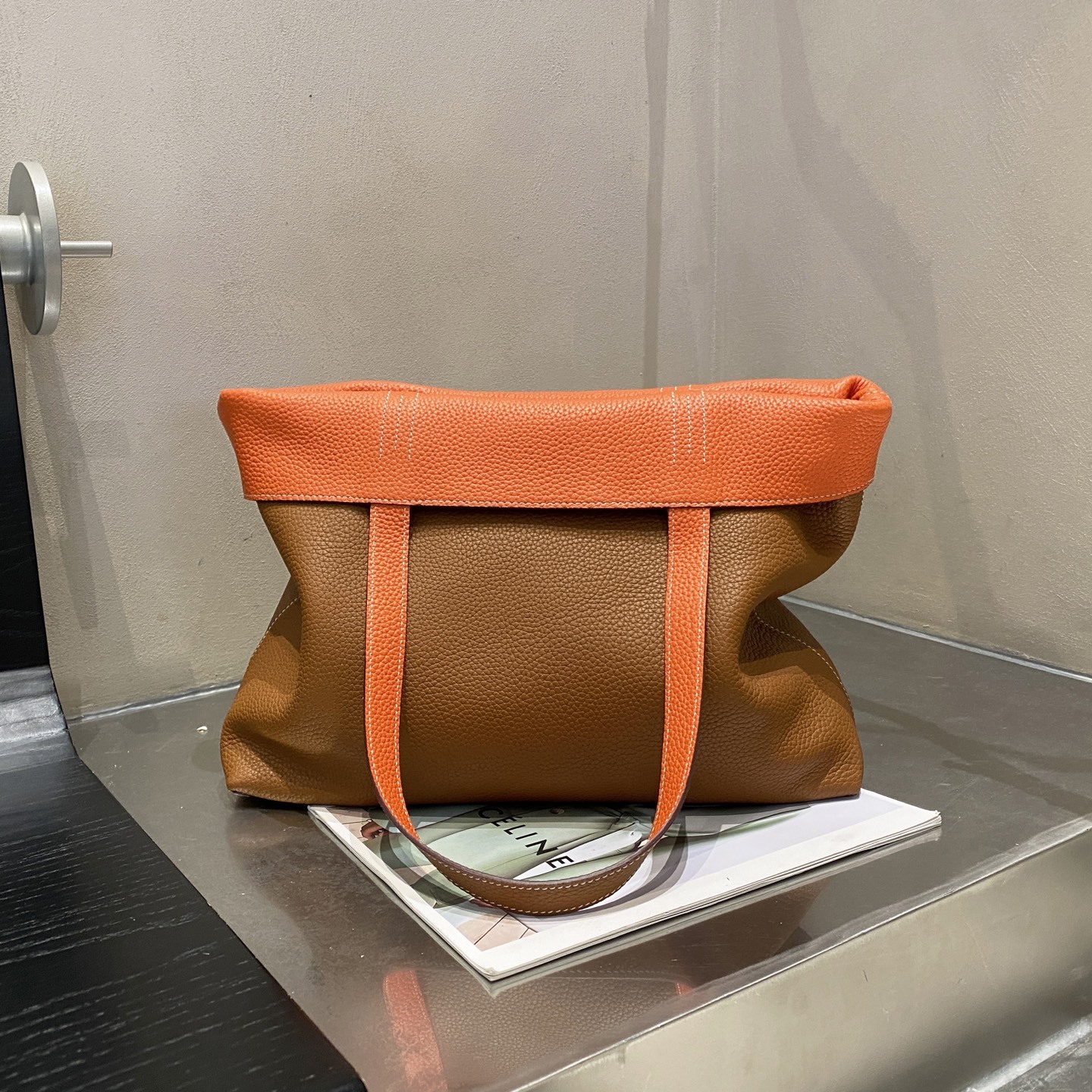 Light Luxury High Quality New Double-sided TC Pittote Women's Bag Cowhide Kneaded Large-capacity Commuter Versatile Casual