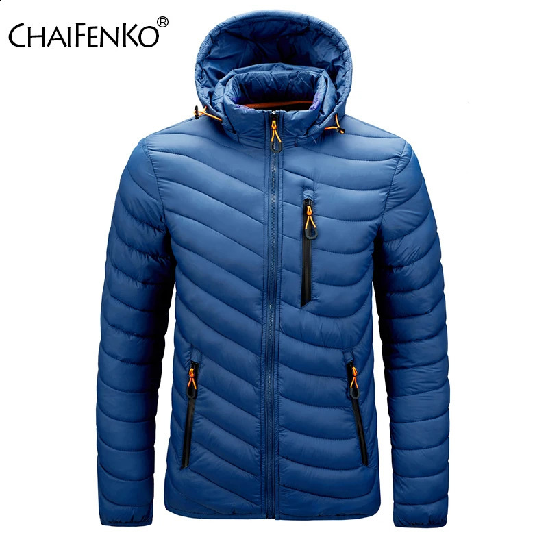 CHAIFENKO Winter Warm Waterproof Jacket Men Autumn Thick Hooded Parkas Mens Fashion Casual Slim Jacket Coat Men 260920