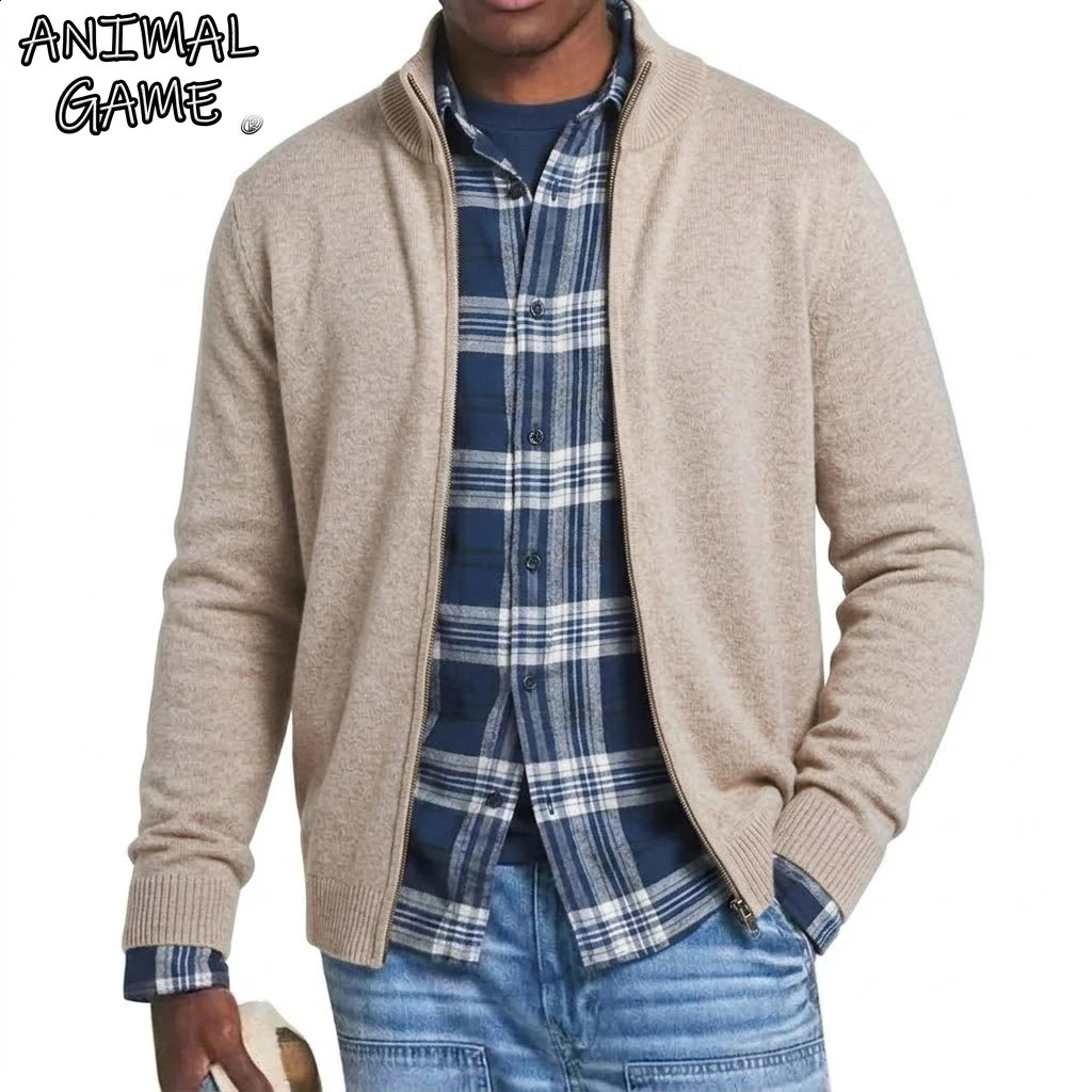 Men's Casual Knitted Cardigan Sweater Jacket Spring Work Jumper Zip Up Coats Long Sleeve Pullover Solid Gym Sweatshirts Man 260918