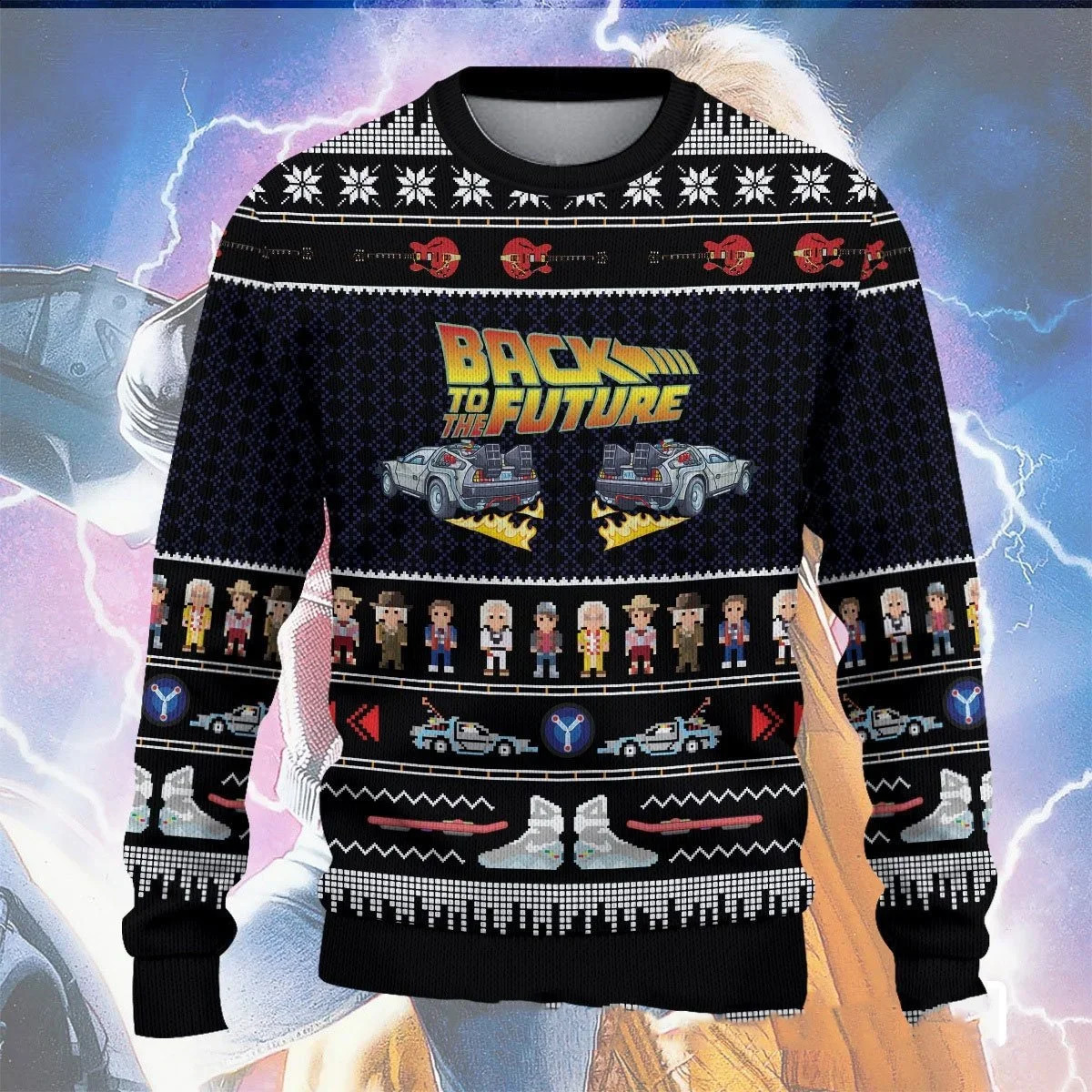 Autumn and Winter Back to the Future Ugly Christmas Sweaters Cartoon Anime Jerseys for Men and Women Sportswear 260920
