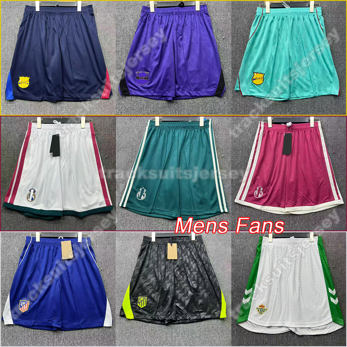 Reals madrid short de football homme version fan 2026 2027 short de football pour hommes de Barcelone 26 27 troisième short à domicile numéro per