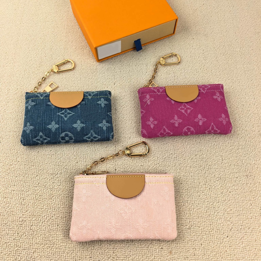 Top luxury Designer Wallets Women Wallet High Quality Denim Wallet Holders Zipper Ladies Purse Checked Embossed Flowers Wallet bag M27109 r2
