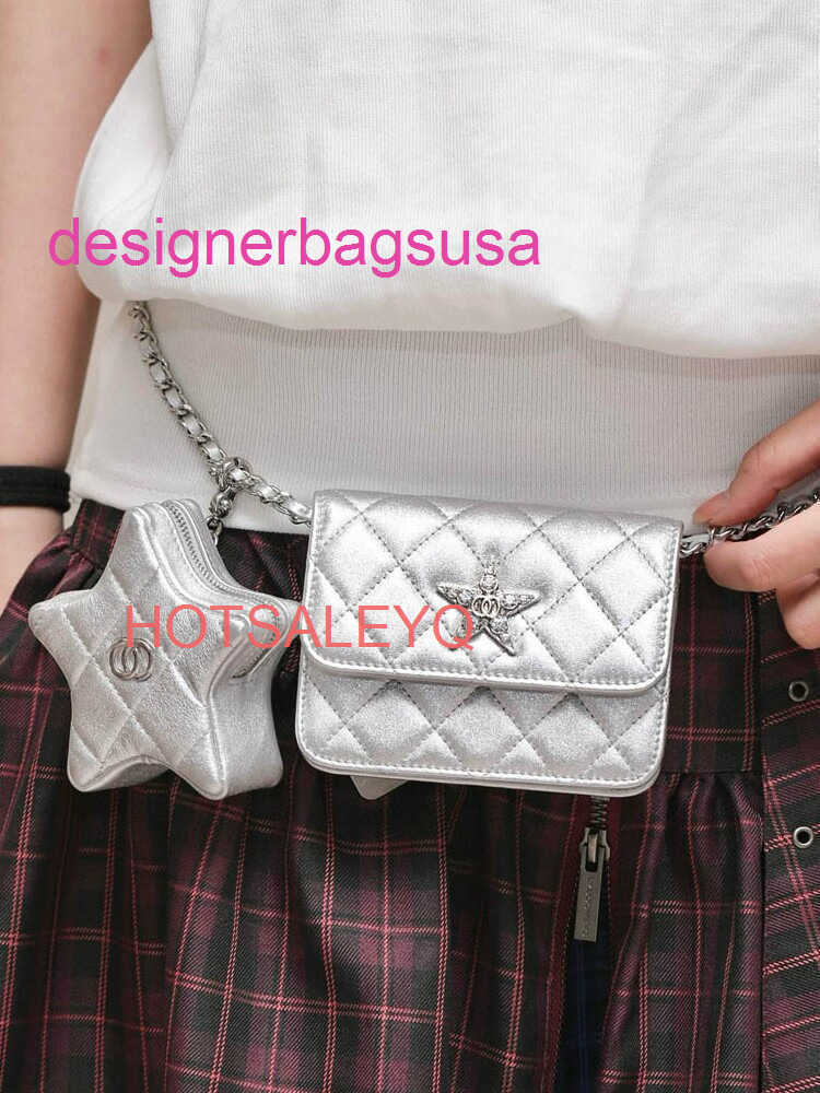 Luxury Designer Bag 24c Spring Summer Silver Five-Pointed Star Waist Bag Mother Bag Single Shoulder Bag Small Bag Mini Coin Purse Trendy Personality
