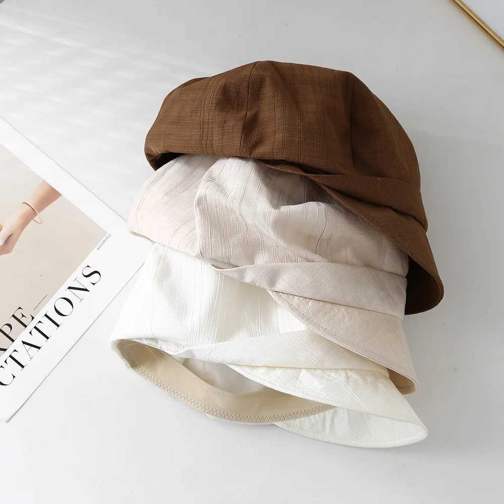 British Retro Korean Women's Berets Beret Painter Hat Simple Trendy Octagonal Duck Tongue Summer Caps Pure Color Thin Spring Hats N260919