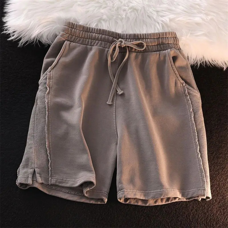 Street Retro Niche Splicing Casual Pinch Pants for Men and Women Summer Loose Sports Old Shorts Trend 260920