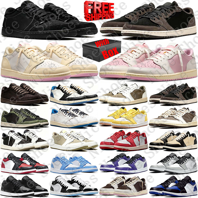 Free Shipping With Box Designer Basketball travi travis scort scoot1s scoots scottjordan low 1 1s lows sneakers Sport Shoes for mens womens chaussur