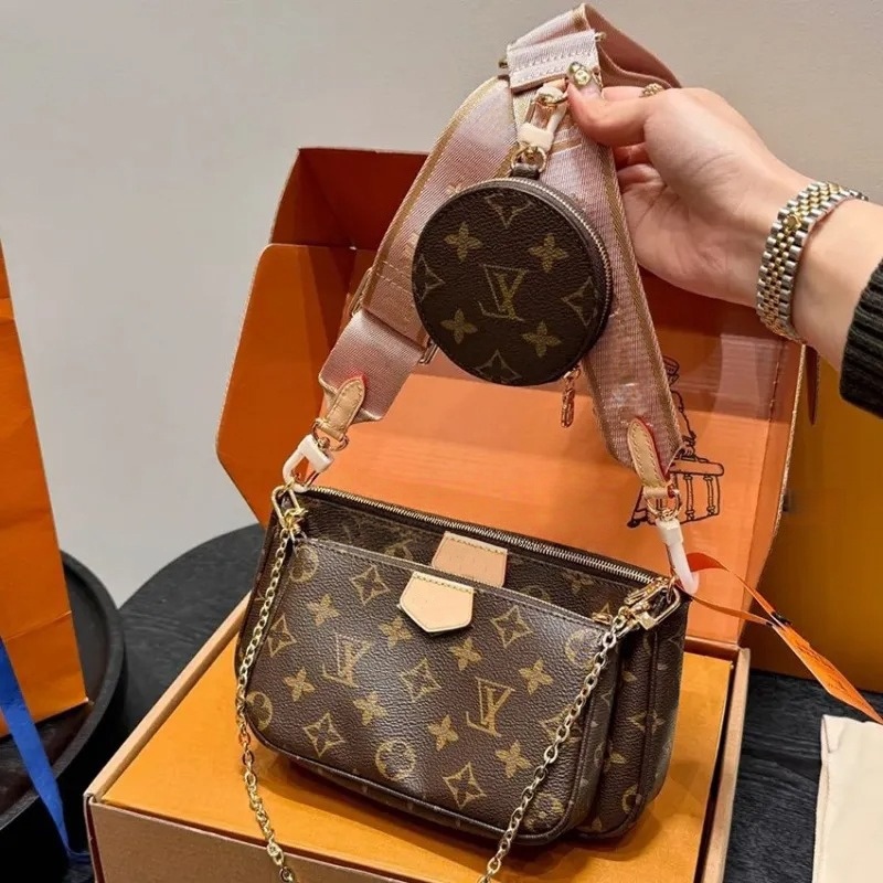 Designer bags Multi Pochette High Quality Crossbody Purses Classics Brown Five in one Luxury Wallet Woman Shoulder bags Designers Purse Luxurys Vers