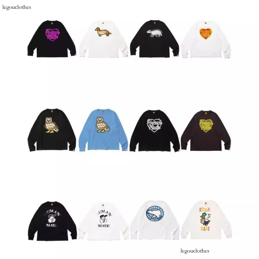 Designer Men's Pullover Duck Dog Letter Printed Heart Graffiti High Street Top Hip Hop Long Sleeve Tshirt Casual Cotton Human Sweatshirt