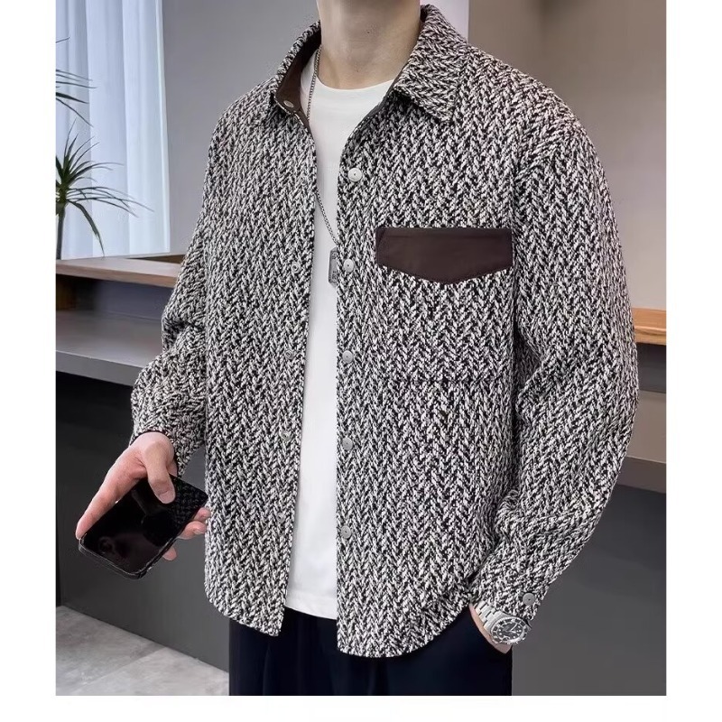 Mens Luxury Designer Jacket High-end French Classic Style Autumn And Winter New Casual Windproof Versatile Loose Fashion Trend Counter Texture Daily