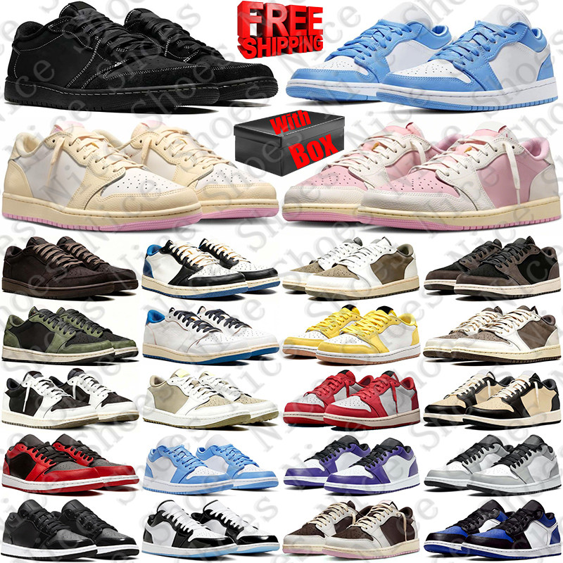 Free Shipping With Box Designer Basketball travi travis scort scoot1s scoots scottjordan low 1 1s lows sneakers trainers heels Shoes Loafers kitten