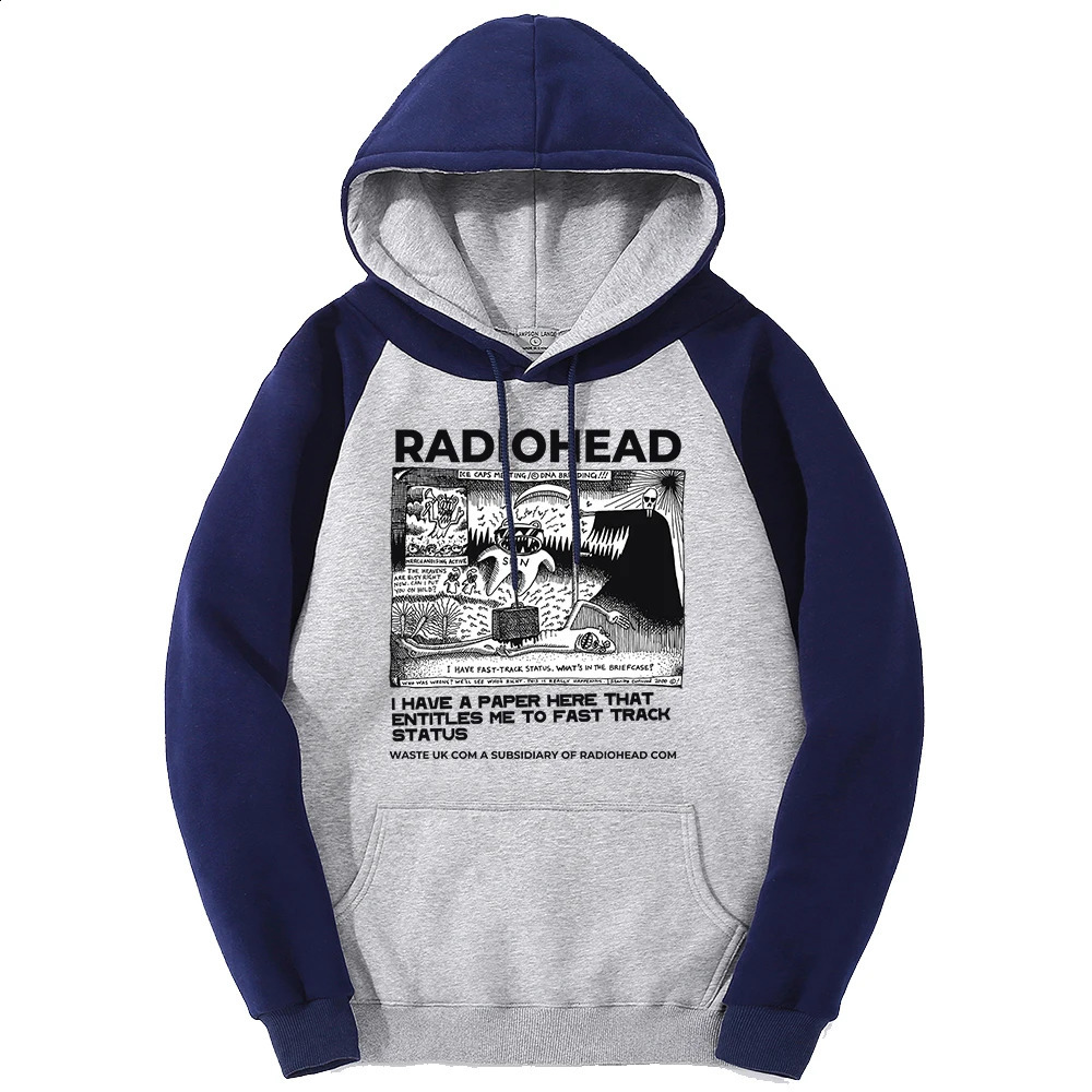 Funny Radiohead Print Solid Color Mens Hoodie Cute Raglan Sweatshirts Crewneck Pocket Streetwear Loose Clothing Hoody Women 260920