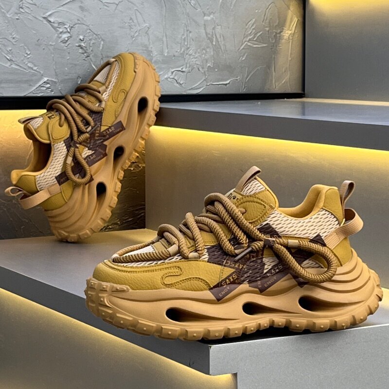 European men's 2026 spring new casual thick-soled dad shoes breathable Designer shoes Casual shoes mesh comfortable sneakers