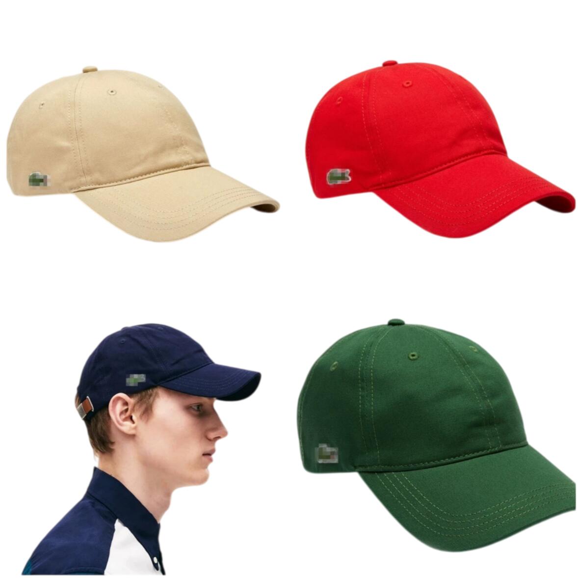 Designer Cap with France Brand L Animal Logo Man Woman Hat Adults Cotton Sunhat Baseball Hat Summer Green Cotton Breathable Sunshade Casual Sunscree