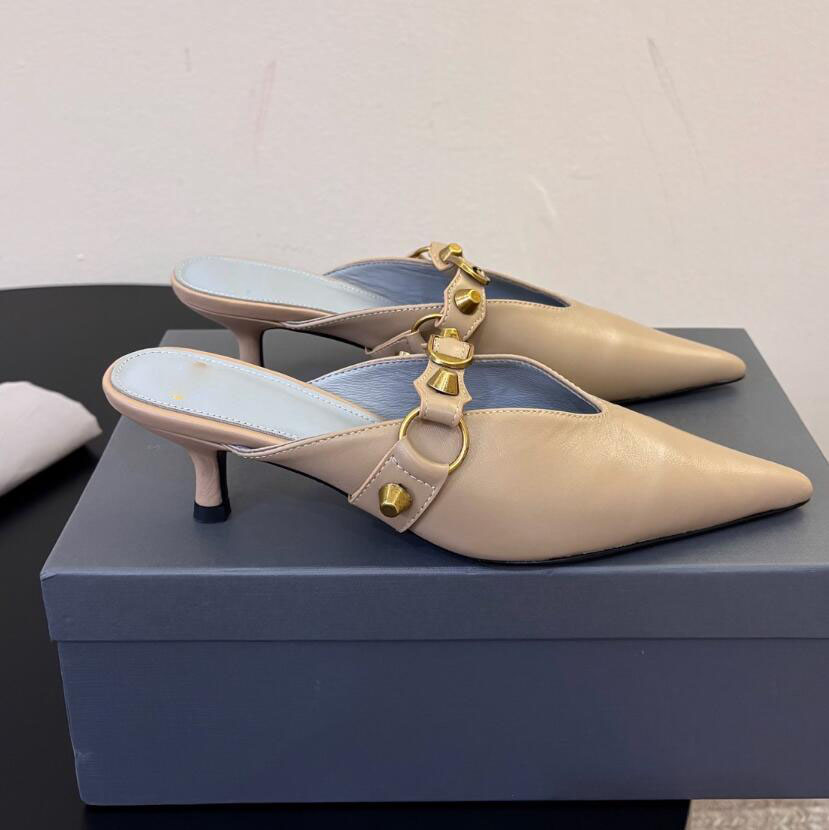26S/S Italia Lussuosi zoccoli da città da donna in pelle impreziositi Slingback in raso con strass zoccoli sandali con tacco in pelle scamosciata Ab