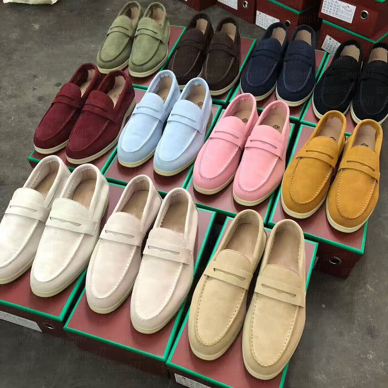 2026 New Loafer Men Loafers Womens Designer Shoes Walk Charms Men Women Casual Shoe Luxury Moccasin Slip On Suede Oxfords Leather Shoe Low Top Dress