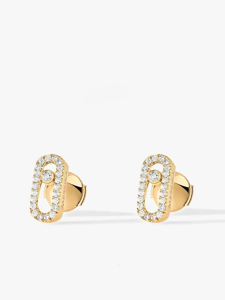 2026newLady sliding single diamond designer s925 silver earring sparkling stone gold plated 18K light luxury Gift temperament earrings jewelry