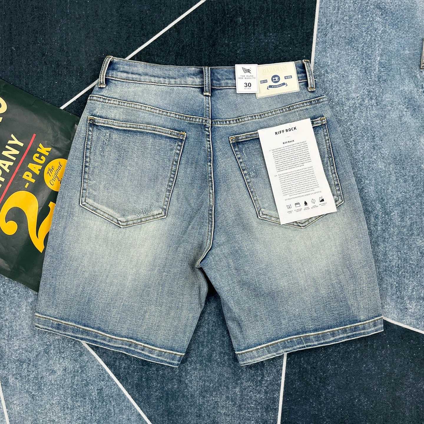 Men's Jeans Summer new style micro-elastic American retro denim shorts for men washed white casual trousers X2609191