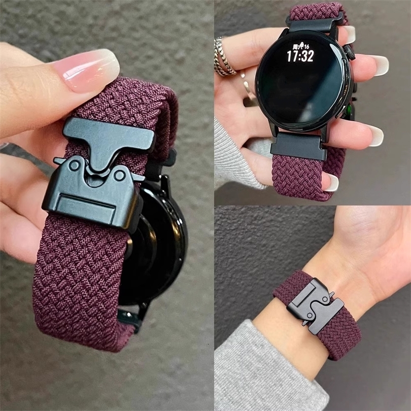 20 mm 22 mm Armbänder für Galaxy Watch 7FE65pro4ClassicActive 2Gear S3 Fallschirmarmband Correa GT 2 3 4 5 Band 260909