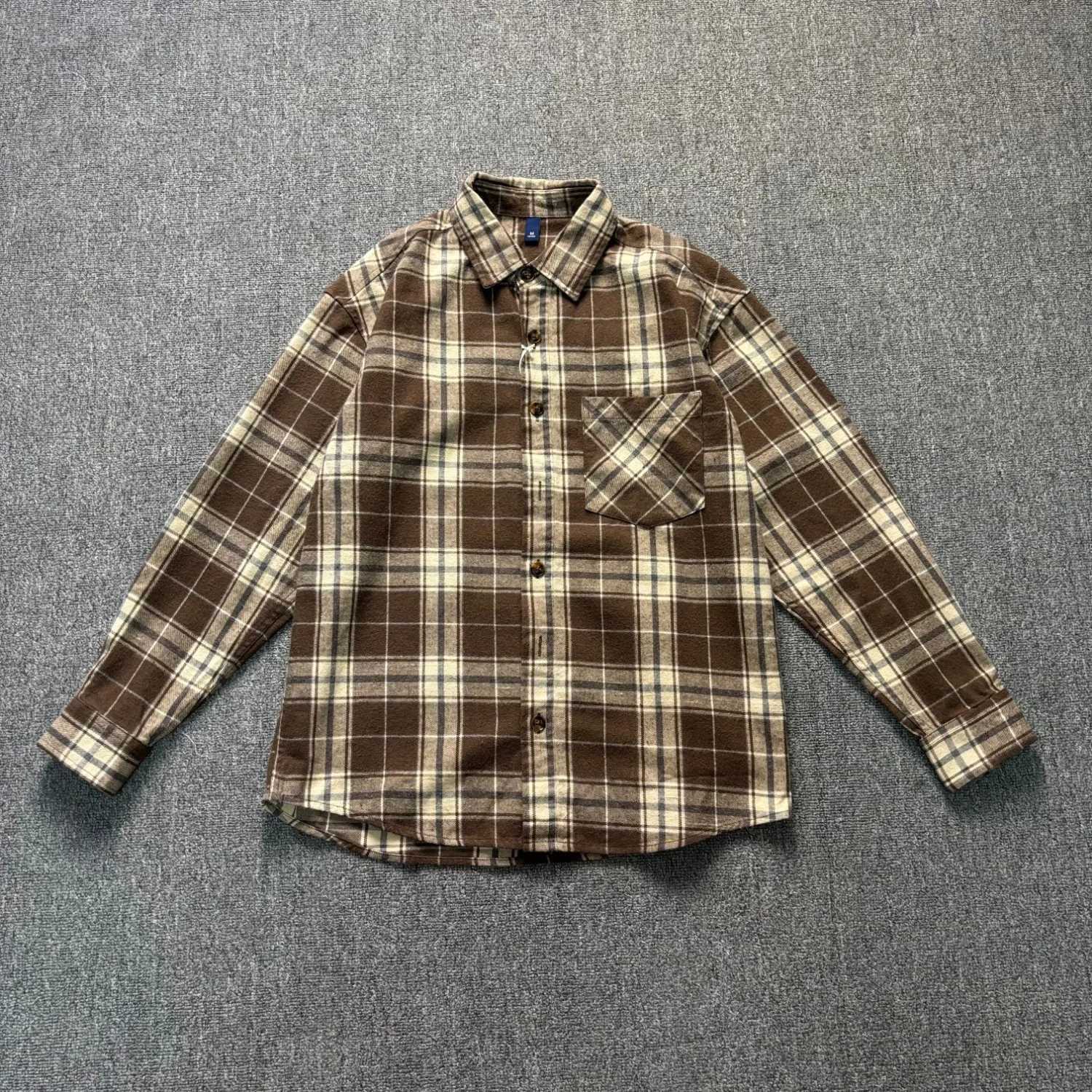 Men's Casual Shirts Autumn new style Japanese retro trendy brand men's shirts yarn-dyed plaid long-sleeved loose casual jacket X260919