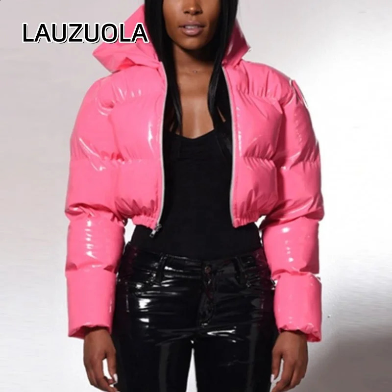 Casual Shiny Bread-Style Padded Down Jacket And Cotton-Padded Coat 2026 Autumn Winter Fashion Cropped Hooded Warm Jackets 260918