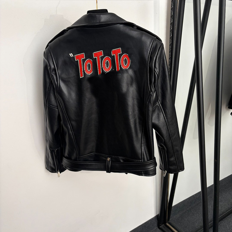 Faux Leather Moto Biker Jacket Women Lapel Collar Zipper Short Coat Winter Daily Riding Club Streetwear Cool Blouson Jackets