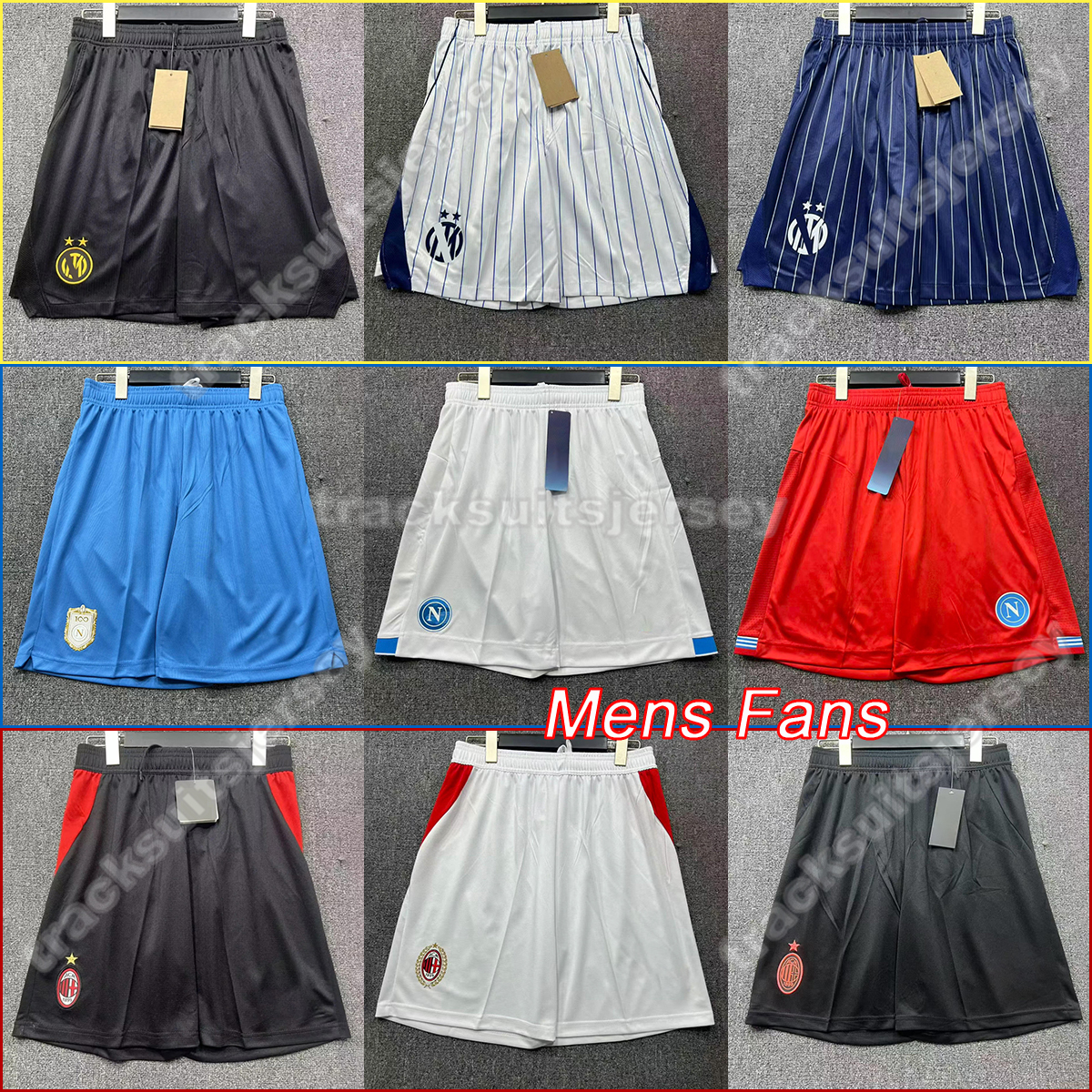 Home & Away & third Interior naples shorts mens fan version 2026 2027 napoli football shorts milanman soccer shorts 26 27 customizable with numbers