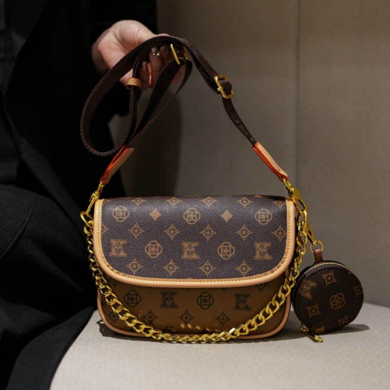 Luxury Brand Designer High-end Bag For Women New Style, Printed, Elegant Color Contrast, Small Square Bag, Versatile And Fashionable Cross-body Bag
