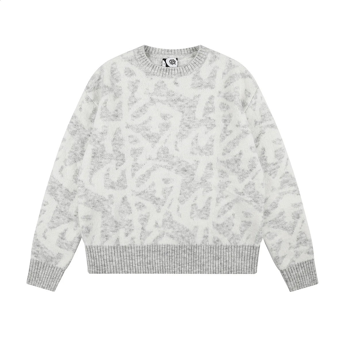 High Street Full Print Knitted Sweaters Mens and Womens Crew Neck Autumn Baggy Pullover Sweater Oversized Loose Clothes 260920