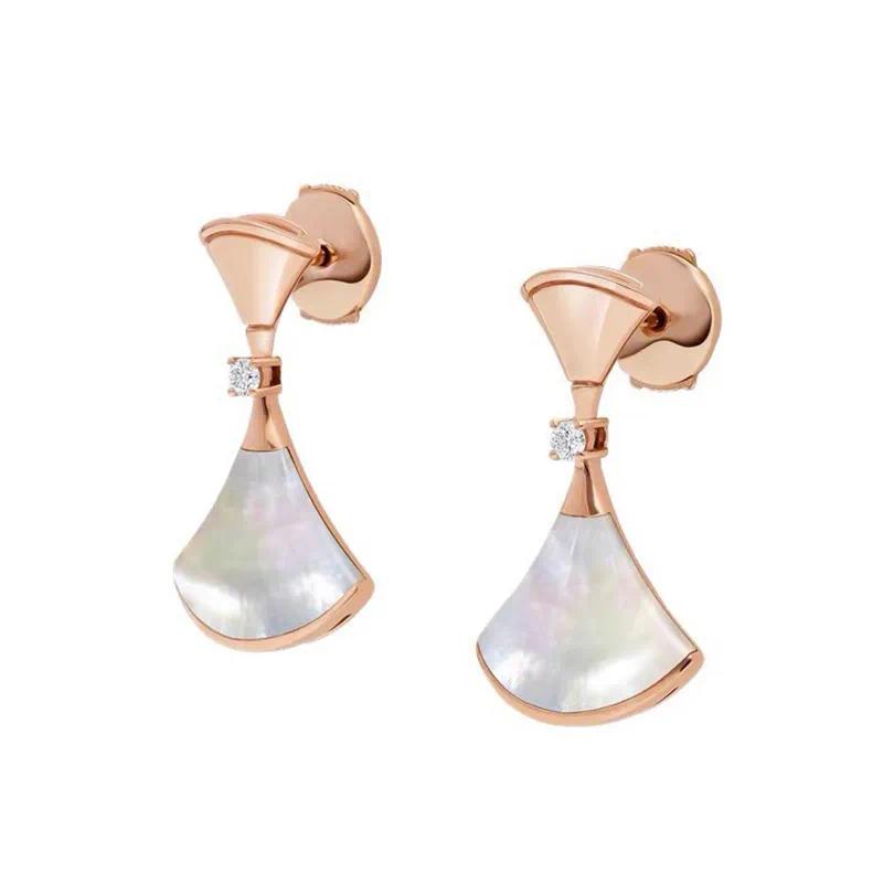designer dangle earrings for woman diamond Sterling Silver Gold plated 18K highest brand brand classic style anniversary gift with box 021